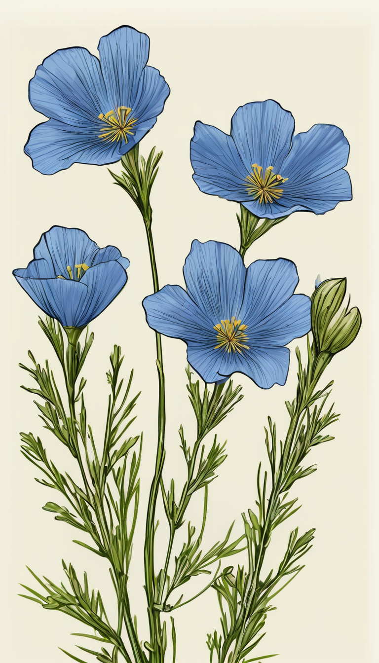 Лен красноцветковый