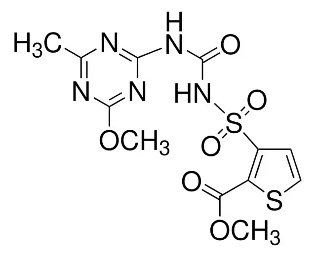 Формула молекулы Тифенсульфурон-метил| Formula of active ingredient Thifensulfuron-methyl 