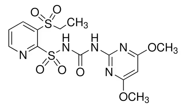Формула молекулы Римсульфурон| Formula of active ingredient Rimsulfuron 
