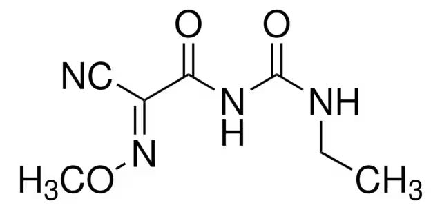Формула молекулы Цимоксанил| Formula of active ingredient Сymoxanil 