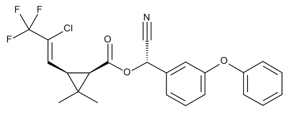 Формула молекулы Гамма-цигалотрин| Formula of active ingredient gamma-Cyhalothrin 