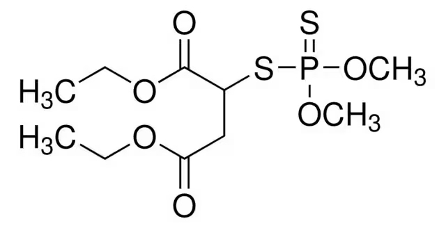 Формула молекулы Малатион| Formula of active ingredient Malathion 