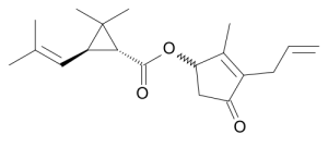 Формула молекулы Биоаллетрин| Formula of active ingredient Bioallethrin 