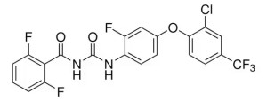 Формула молекулы Флуфеноксурон| Formula of active ingredient Flufenoxuron 