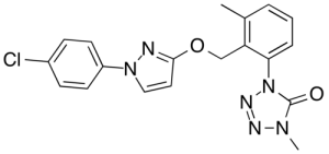 Формула молекулы Метилтетрапрол| Formula of active ingredient Metyltetraprole 