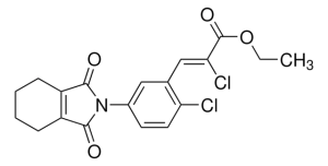 Формула молекулы Цинидон-этил| Formula of active ingredient Cinidon-ethyl 