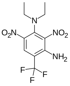 Формула молекулы Динитрамин| Formula of active ingredient Dinitramine 