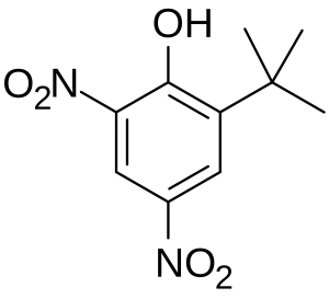 Формула молекулы Динотерб| Formula of active ingredient Dinoterb 