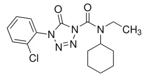 Формула молекулы Фентразамид| Formula of active ingredient Fentrazamide 