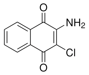 Формула молекулы Хинокламин| Formula of active ingredient Quinoclamine 