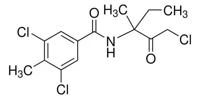 Формула молекулы Зоксамид| Formula of active ingredient Zoxamide 
