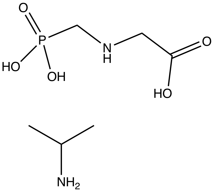 Формула молекулы Глифосат (изопропиламинная соль)| Formula of active ingredient Glyphosate isopropylamine salt 