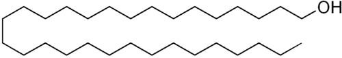 Формула молекулы 1-Триаконтанол| Formula of active ingredient 1-Triacontanol 