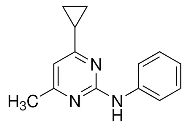 Формула молекулы Ципродинил| Formula of active ingredient Cyprodinil 