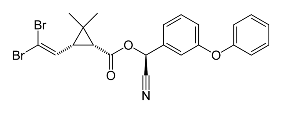Формула молекулы Дельтаметрин| Formula of active ingredient Deltamethrin 